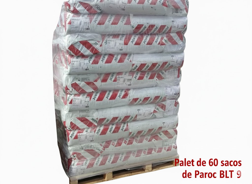 Palet de lana de roca PAROC BLT 9 900kg 60 sacos