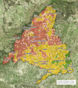 Mapa gas radón Madrid